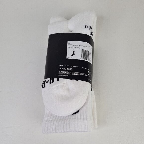 Jordan Essential Crew 3 Pack Socks Dri-Fit White - Picture 5 of 7